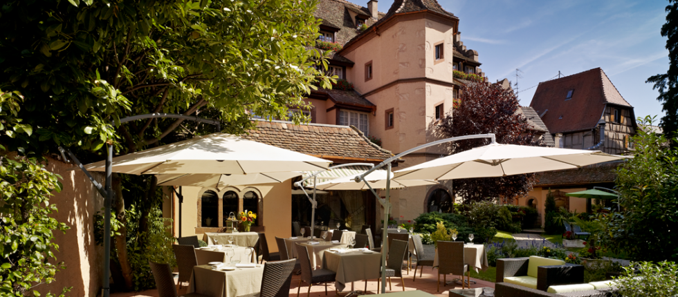 Terrasse de l'Hostellerie de la Pommeraie