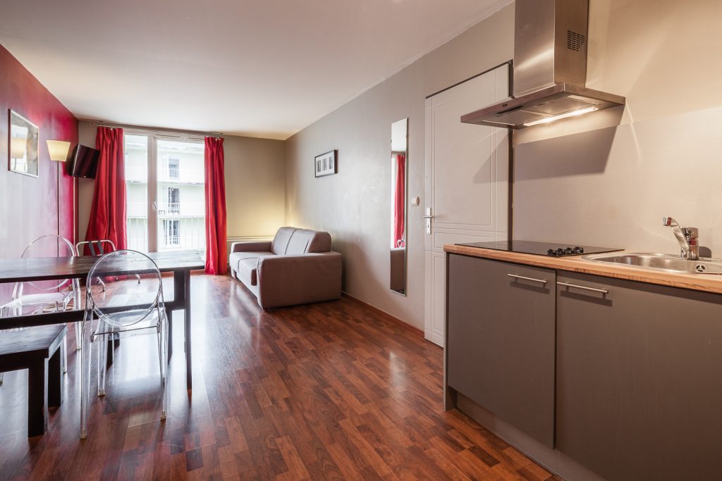 Chambre de la résidence hôtelière / hôtel le Ruby Suites à Strasbourg