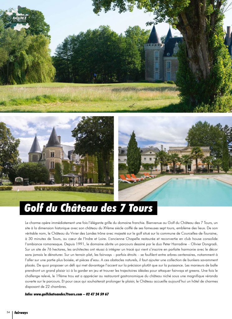 Juillet 2023 - Fairways magazine - Château des 7 Tours